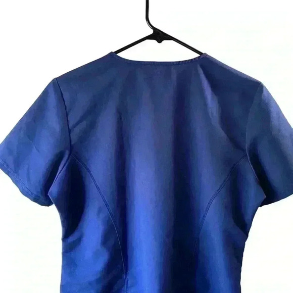 ERGO LIFE Women’s Threads Medical Scrub Top V-neck Navy Blue S - Picture 7 of 14